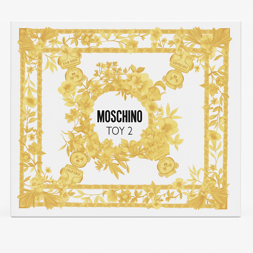 Moschino Toy 2 Gift Box – Luxury Women’s Fragrance Collection with Iconic Golden Floral Design