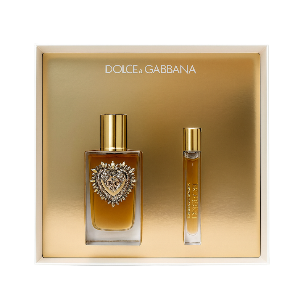 Dolce & Gabbana Devotion Gift Set – Luxury Eau de Parfum Collection for Women (Full Size + Travel Spray)