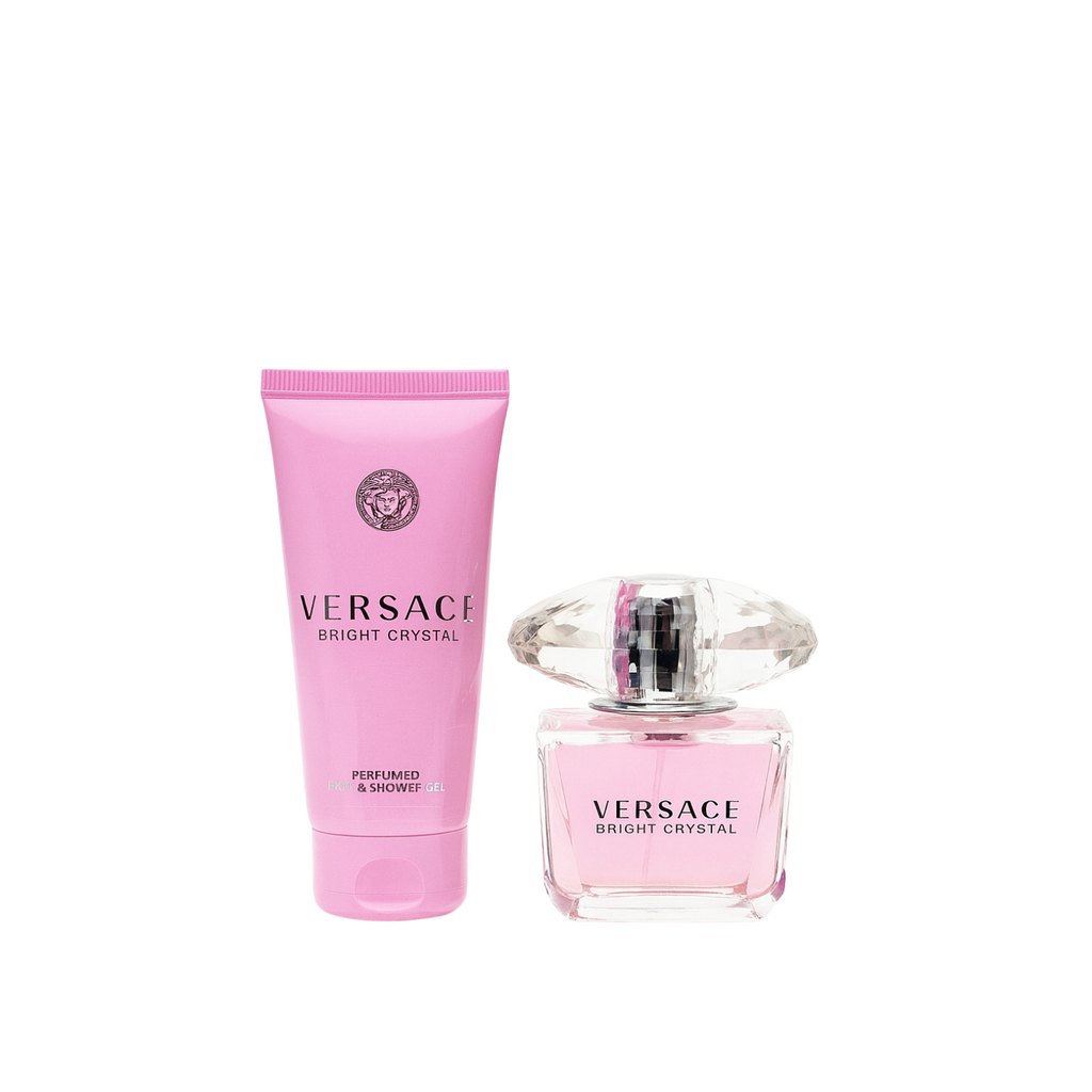 Versace Bright Crystal Gift 3 Set for Women – Eau de Toilette + Perfumed Bath & Shower Gel – Fresh, Feminine & Luxurious Fragrance Duo