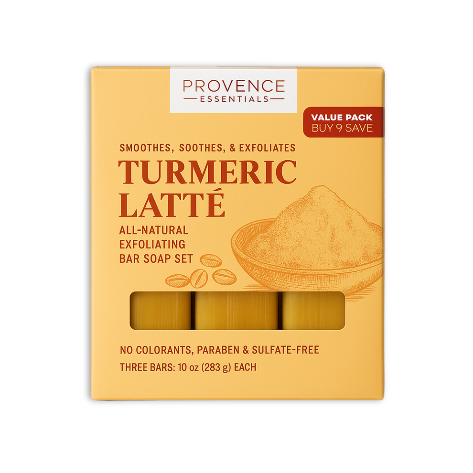 Turmeric Latté All-Natural Exfoliating Bar Soap Set – Provence Essentials