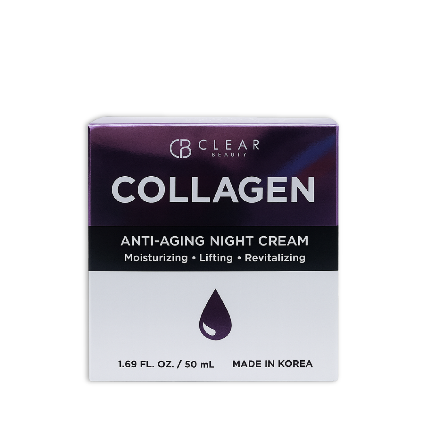 Clear Beauty Collagen Anti-Aging Night Cream – Moisturizing, Lifting & Revitalizing Face Treatment (50 mL)