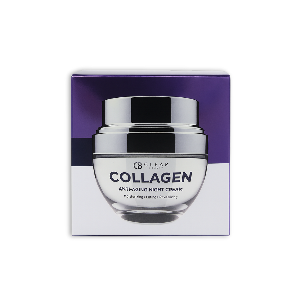 Clear Beauty Collagen Anti-Aging Night Cream – Moisturizing, Lifting & Revitalizing Face Treatment (50 mL)